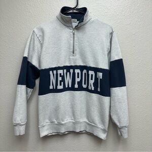 Brandy Melville Gray and Navy Newport Sweatshirt